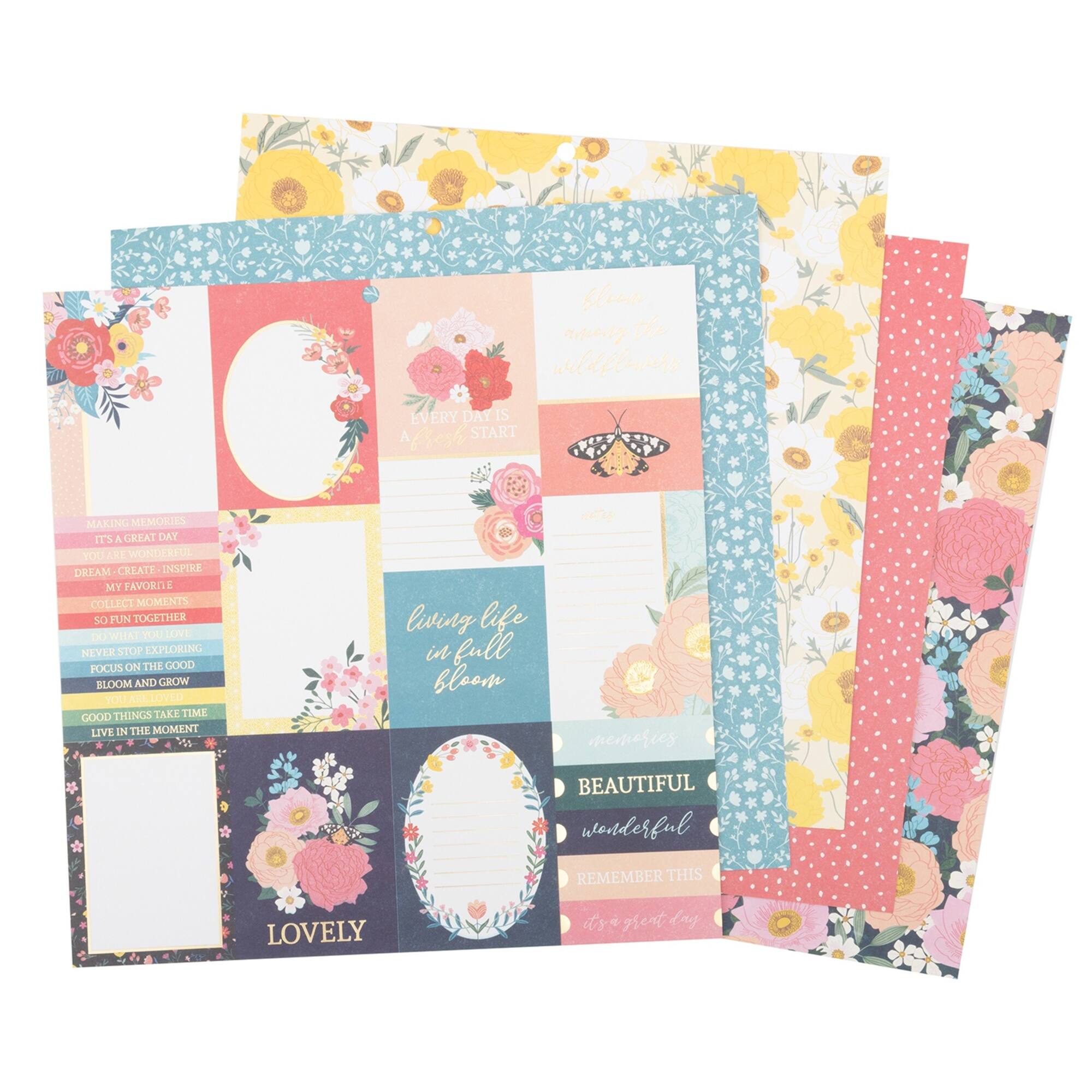 DCWV® 12" x 12" Premium Paper Flower Nook, 36 Sheets